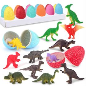 12 Dinosaur Eggs Toys, Surprise Pack with 12 Unique Dinosaur Figures,Goodie Bag Stuffers,Pinata fillers, Easter Eggs dongcoh