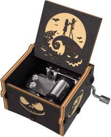 Before Christmas Music Box, Engraved Mini Wood Music Box Gift