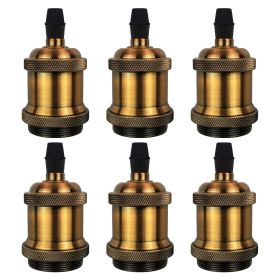 E26 Vintage Lamp Socket Edison Pendant Light Socket Replacement Antique Retro Hanging Lamp Holder for Industrial Decorative DIY Lighting 6 Packs