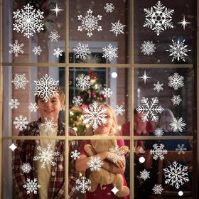 438Pcs Snowflake Window Cling Stickers for Christmas Decorations
