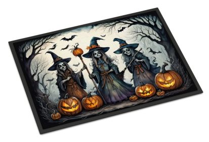 Witches Spooky Halloween Doormat Front Door Mat Indoor Outdoor Rugs for Entryway, Non Slip Washable Low Pile, 24H X 36W