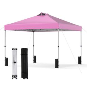 Outdoor Commercial Canopy Tent With Storage Bag For Various Outdoor Adventures, Camping, BBQs, Markets, Etc (Option: Pink)