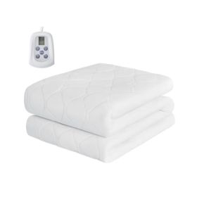 Heating Mattress King Size 80 X 78 Inches   Ultra Wide Dual Controller Electric Heater, 12 Heating Settings, Automatic Shutdown Within 12 Hours (Option: King)