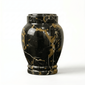 Lux - black & gold marble urn (size: 4.0)